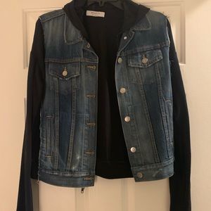 bailey 44 knit jean vest hoodie